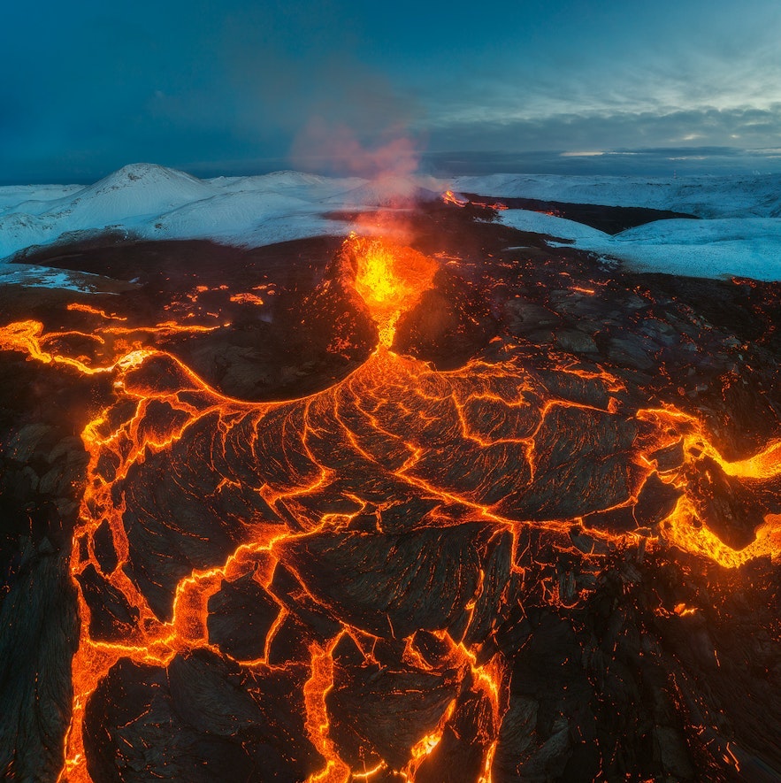 La erupción Fagradalsfjall fue muy pintoresca. 