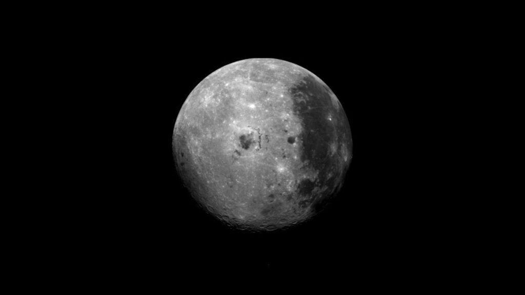 a photograph of the moon