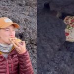 Pizza horneada en un volcán activo en Guatemala;  internet reacciona