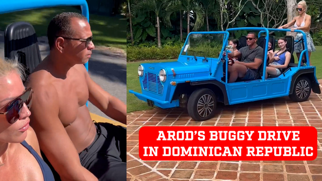 MLB News: Alex Rodríguez sorprende a locales en República Dominicana conduciendo un viejo buggy