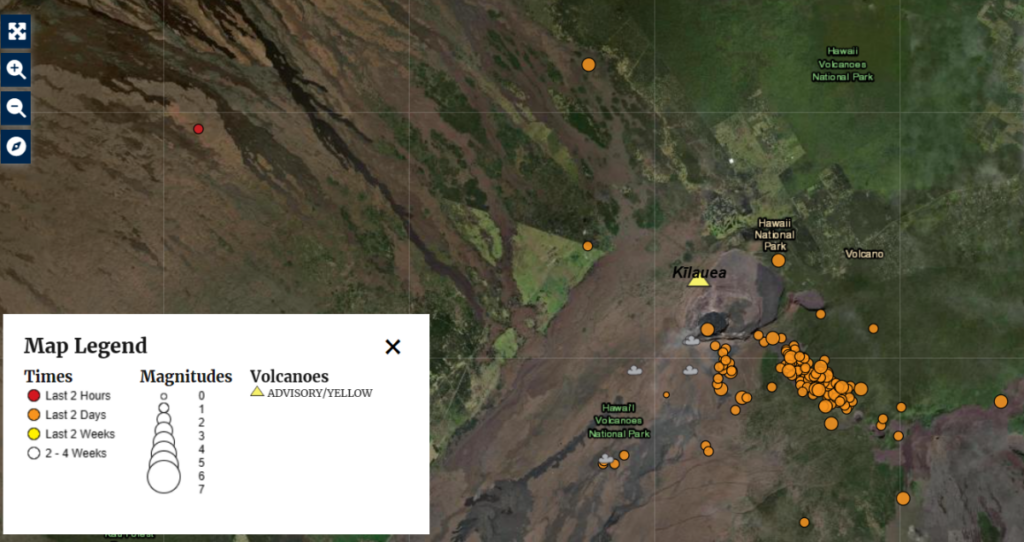 El mapa muestra el repunte de los terremotos, los últimos cierres