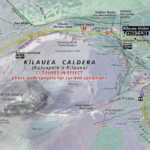 Comienza en 2018  Retirada de visitantes y edificios de investigación dañados por la erupción del Kilauea