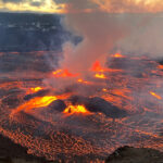 en 2024  mes de enero.  Eventos en el Parque Nacional de los Volcanes de Hawaii