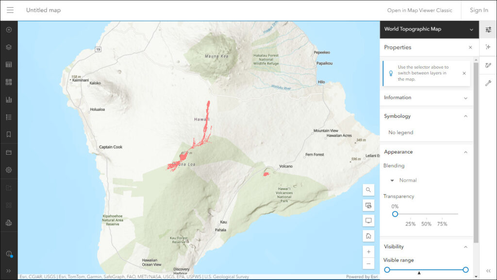 Se ha introducido un nuevo mapa de erupción en línea.