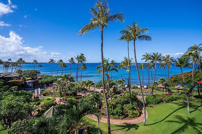 El hermoso asentamiento hawaiano de Lahaina.