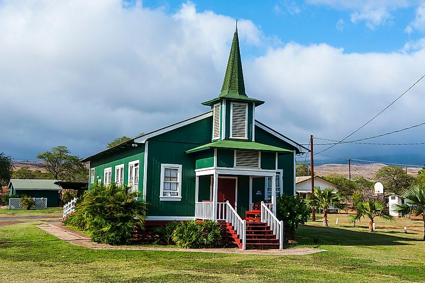 Iglesia de Sofía en Kaunakakai en la isla de Molokai en Hawaii.