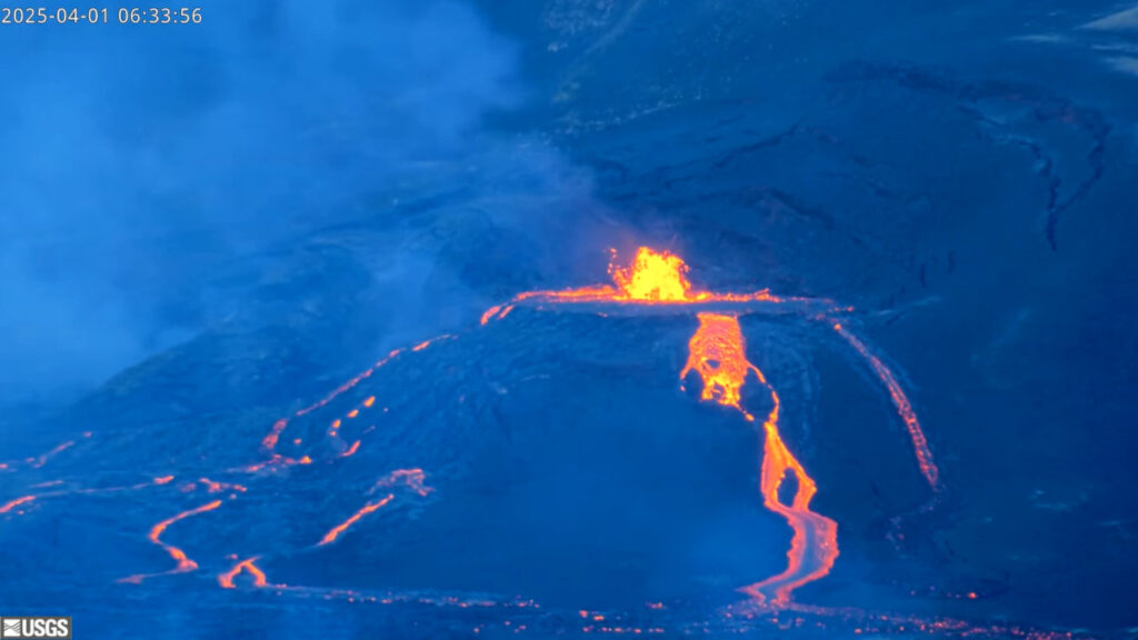 Renovación de la erupción volcánica de Kilauea el martes 1 de abril