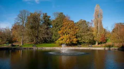 Getty Images Fountain en Lake Christchurch Park, Ipswich