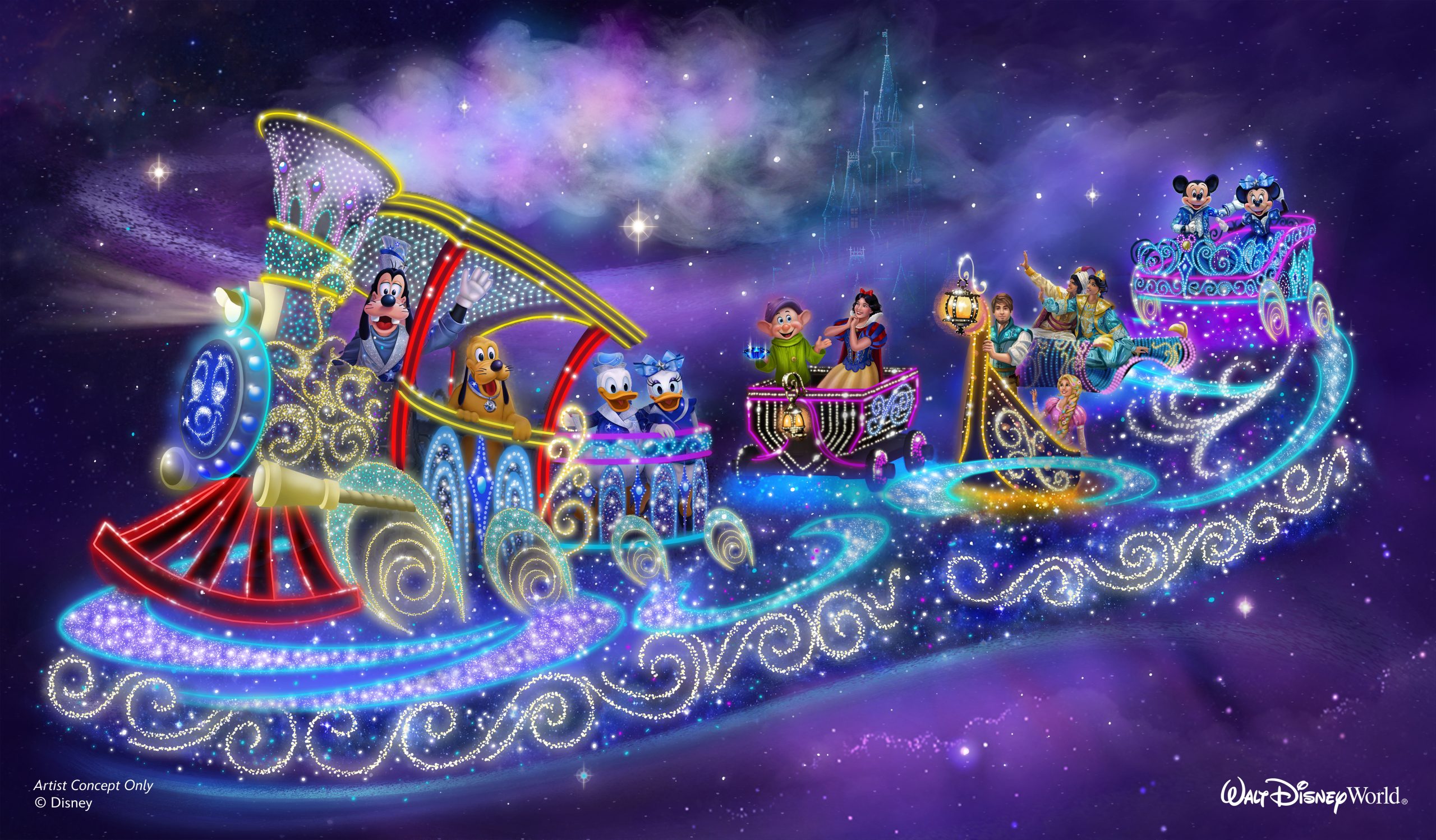 Disney Starlight Finales flotan WDW Magic Kingdom