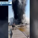 Nueva cuenca azul en el Parque Nacional Jeloustoun descubierto después de una actividad de «explosión ligeramente explosiva»