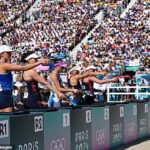 El deporte olímpico parece irreconocible porque el evento de estilo ninja tiene debut en el campeonato mundial en la acumulación de Los Ángeles en 2028. En Los Ángeles