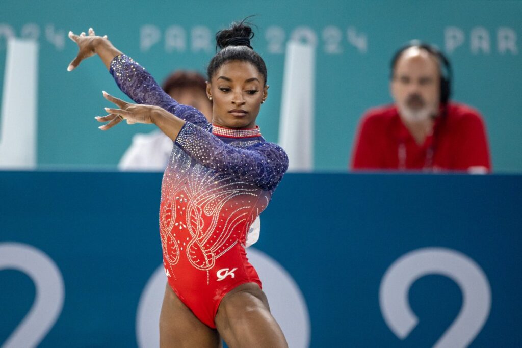 Simone Biles deja caer el principal indicio de la competencia en 2028. En los Juegos Olímpicos
