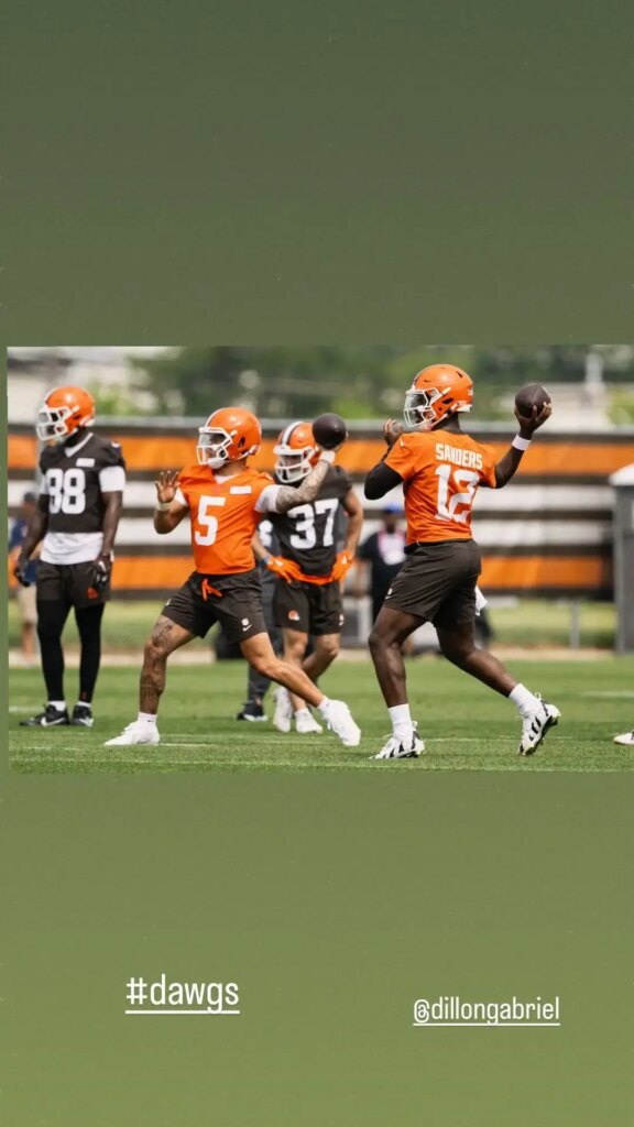 Shedeur Sanders tiene un mensaje de 1 palabra Dillon Gabriel al primer inicio de la NFL