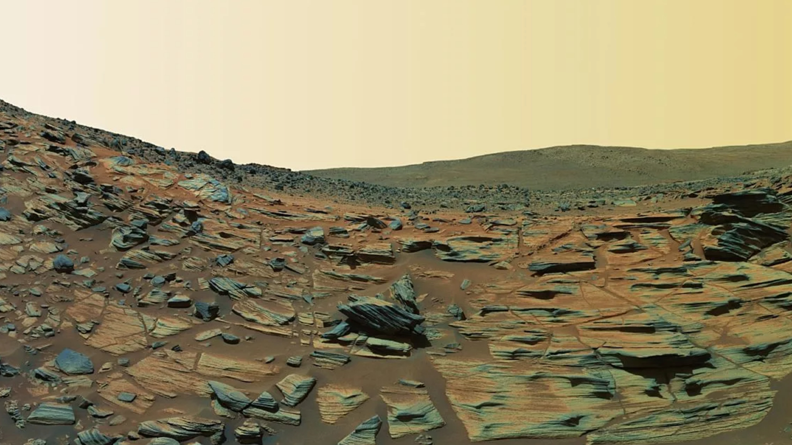 Foto de Home Plate de la superficie de Marte tomada por el rover Spirit de la NASA