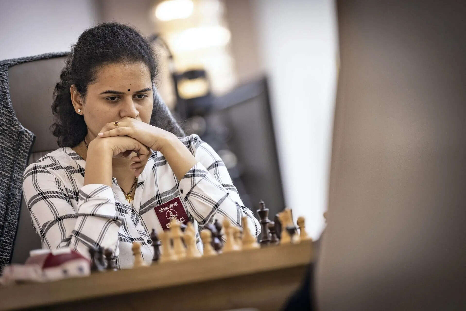 Koneru Humpy de la India durante la Copa Mundial Femenina (FIDE/Anna Shtourman) en la Copa Mundial Femenina FIDE 2025