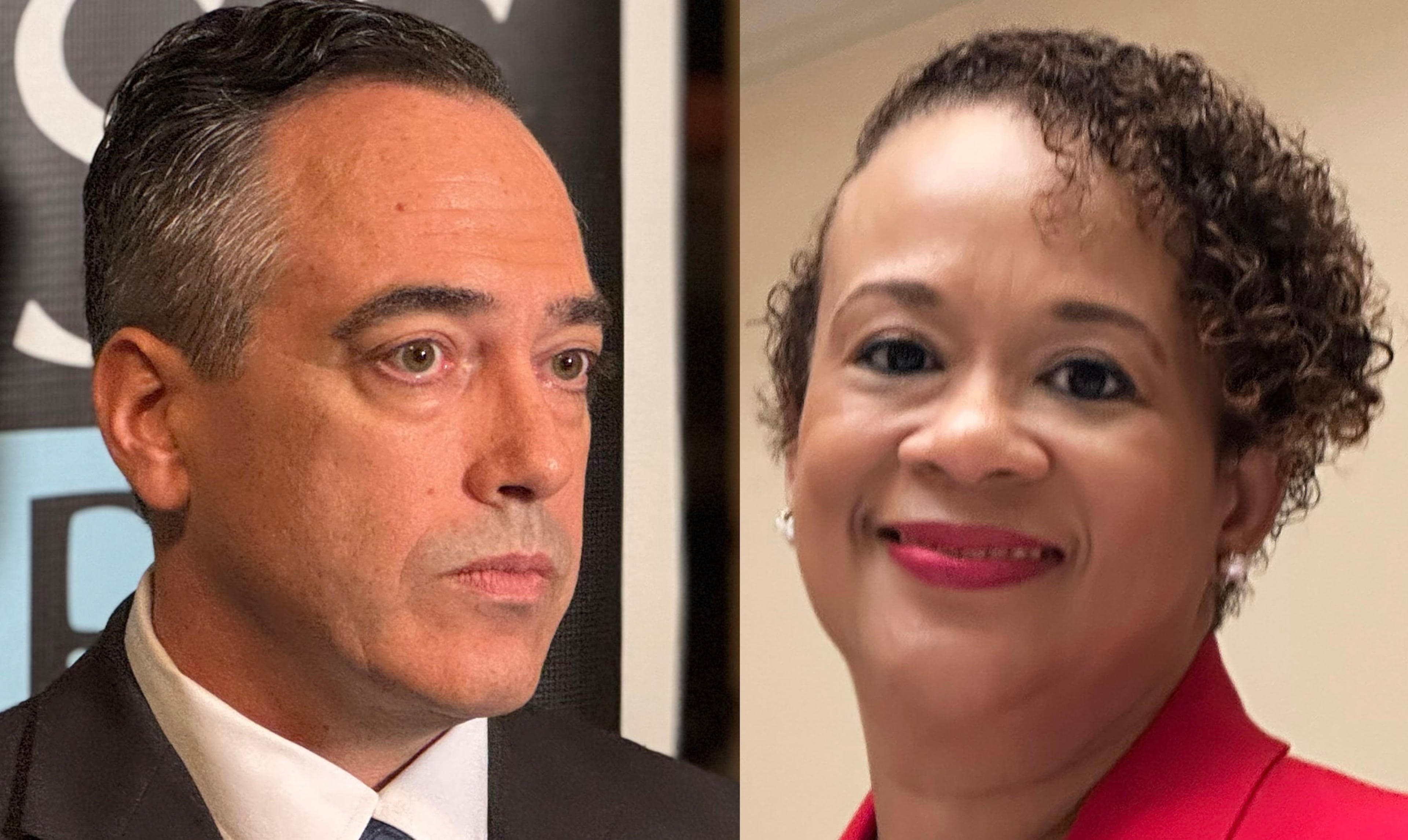 Los demócratas Peter Hubbard (izquierda) y Alicia Johnson obtuvieron escaños en la Comisión de Servicio Civil en noviembre. (Fotos cortesía de AJC)