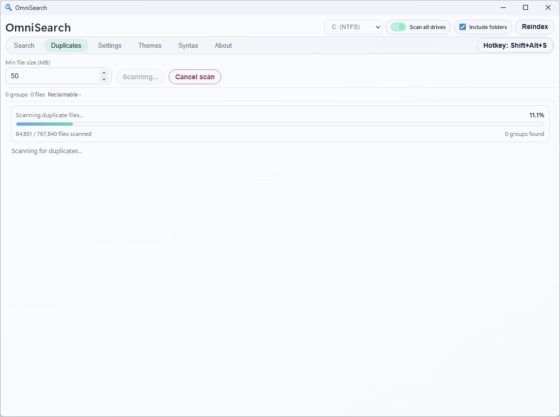 Archivos duplicados de OmniSearch