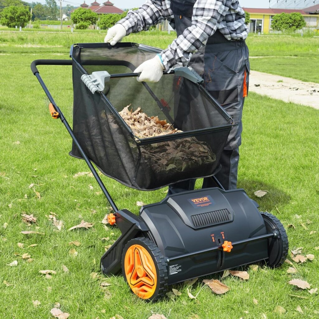 La barredora de césped Vevor Push se vende en Amazon