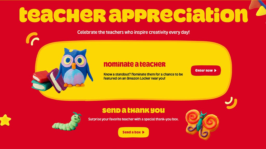 Hasbro celebra el Mes de Agradecimiento a los Maestros con una campaña de Amazon y PLAY-DOH