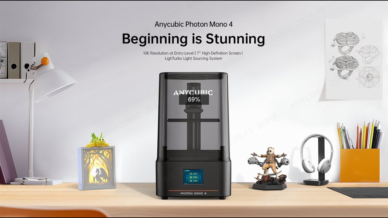 ¡Empiece fuerte con Anycubic Photon Mono 4, alta definición de 10K con pantalla de alta definición de 7